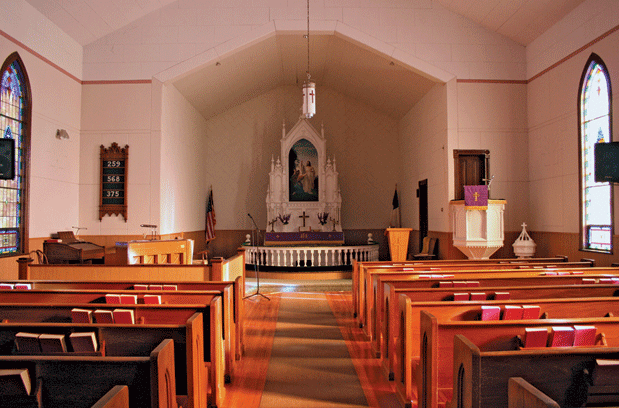 Wood Lake Lutheran interior