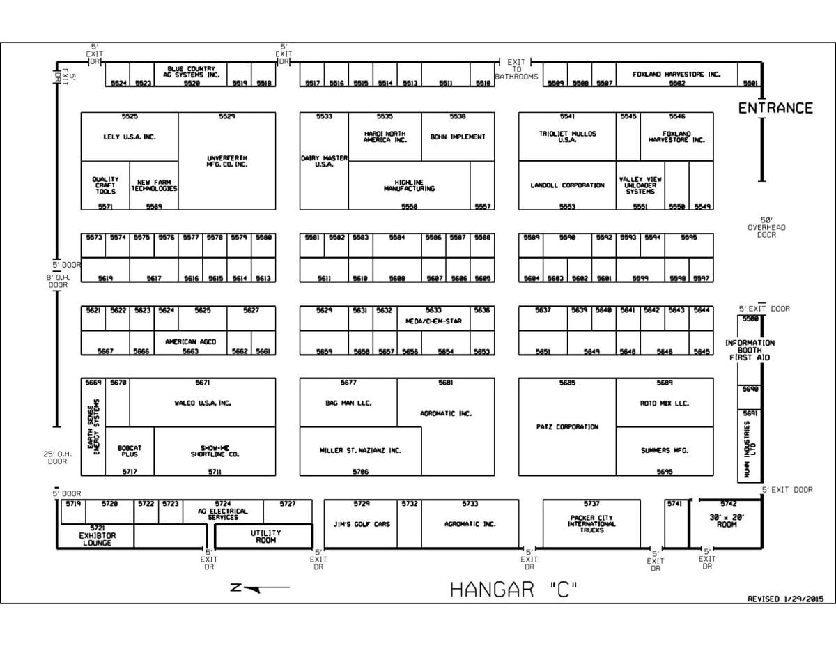 WPS 2015 Farm Show Hangar C Map