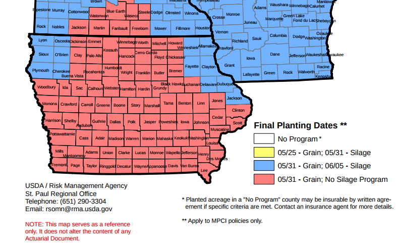 Check Final Planting Dates For Crop Insurance Products Crops Agupdatecom