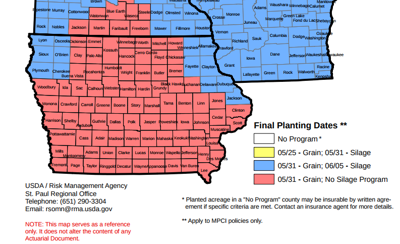 Check final planting dates for crop insurance products | Crops | agupdate.com