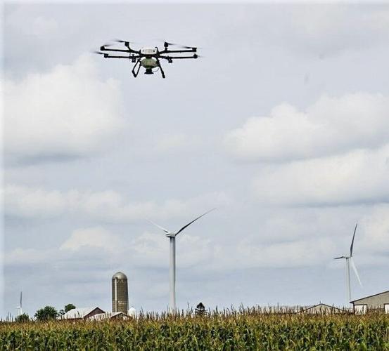 Unmanned-aerial vehicle seeding cover crops