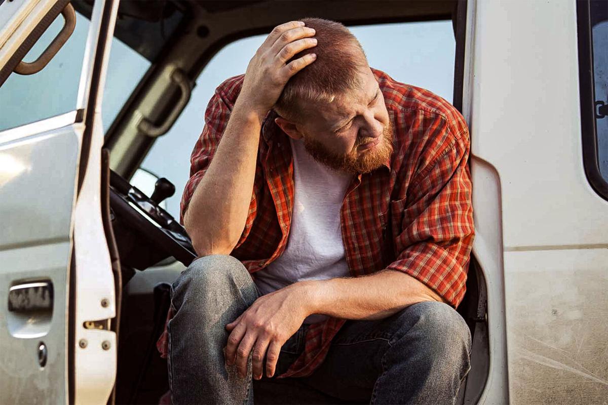 Worried farmer