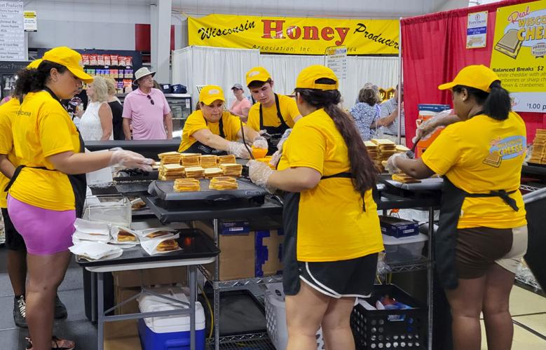 Grilled-cheese sandwich booth at 2022 Wisconsin State Fair