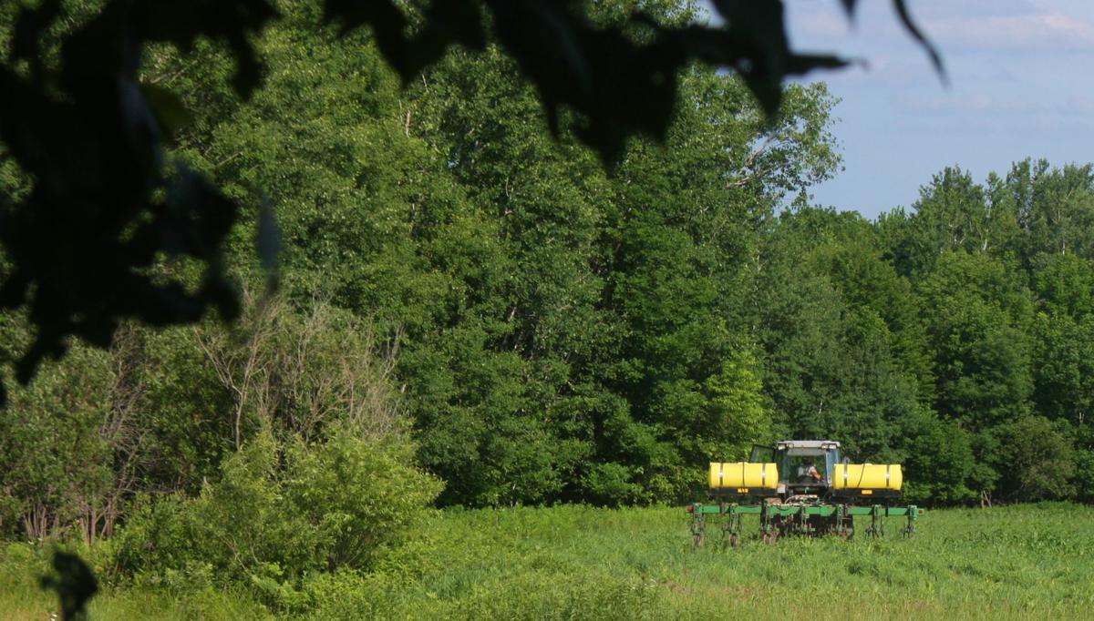 Tractor in field