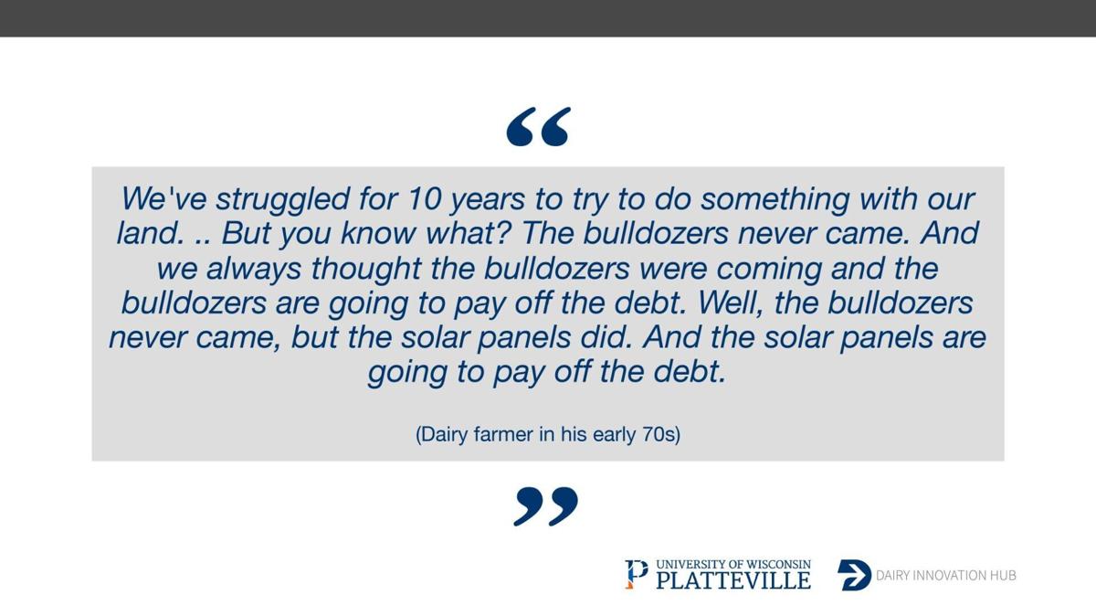 Quote from dairy farmer in his early 70s