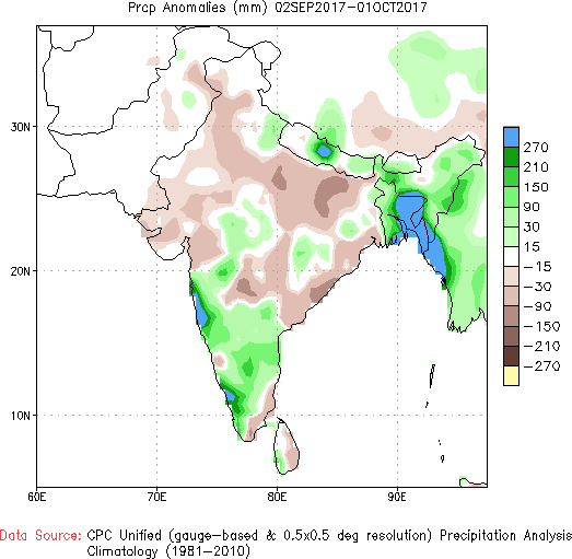 India winter crops at risk as muted monsoon cuts water level