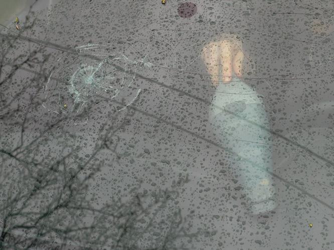 Hail damage to windshield