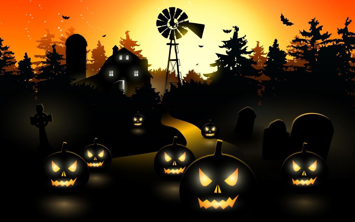 Halloween spooky farm