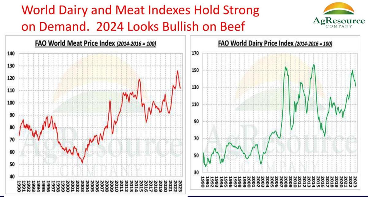 World dairy, meat indexes hold strong on demand, 2024 looks bullish on beef