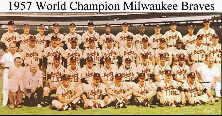 World Series Milwaukee Braves 1957 patch !!
