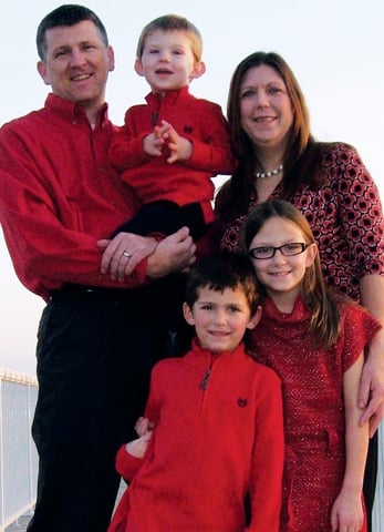 Brad Hunt is pictured with his family, from left, son, Isaac, wife, Denise, son, Nicholas, and daughter, Reagan. Courtesy of Brad Hunt