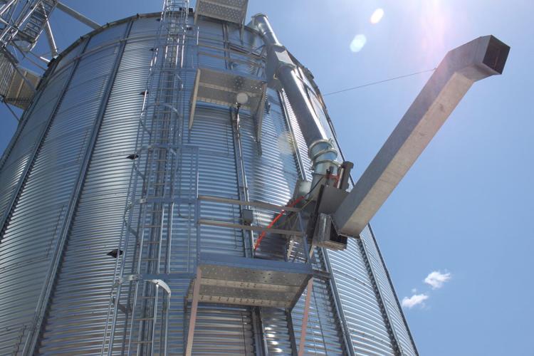 Combination bin side draw with bin bypass loadout spout.