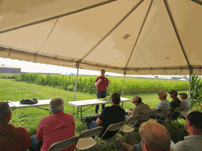 field day group about nutrient management practices