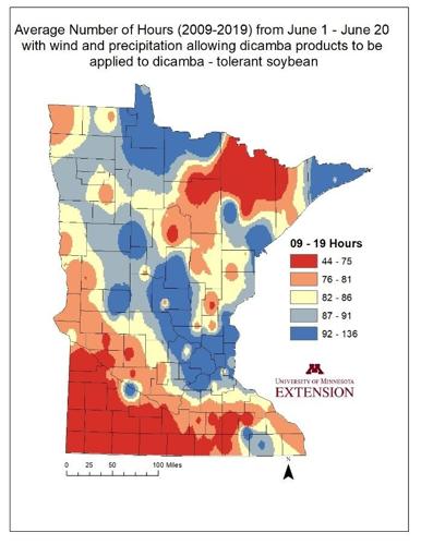 Previous years available for dicamba spraying
