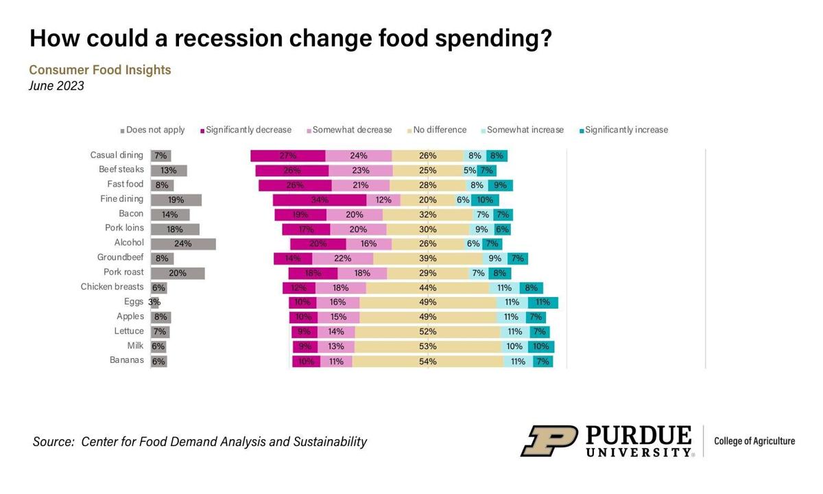 How could a recession change food spending?
