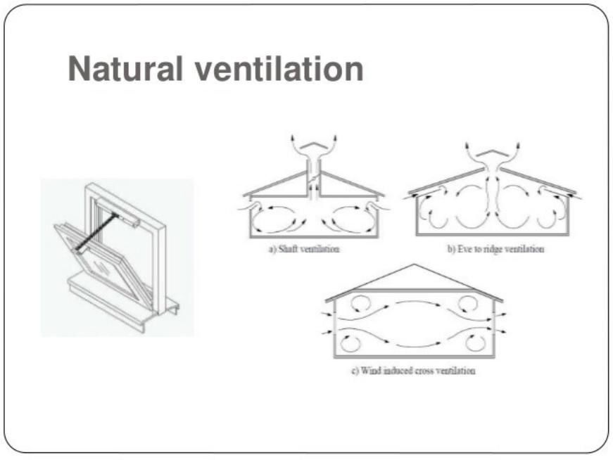 Natural ventilation in swine barn