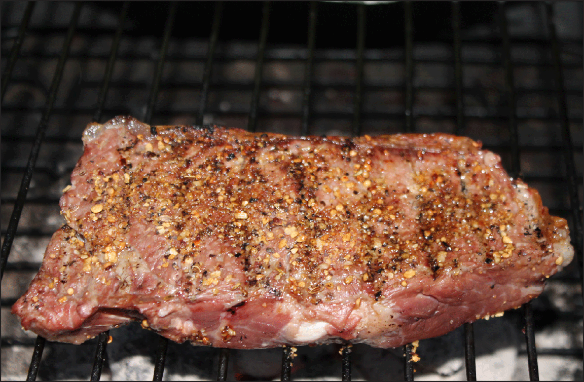 steak on the grill