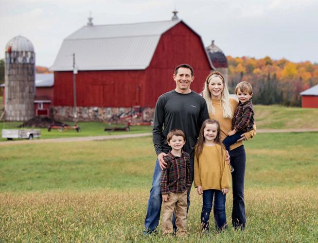 Jacob, Jaclyn holding Jett, 4, Jack, 6, and Jorien, 8, Jirschele