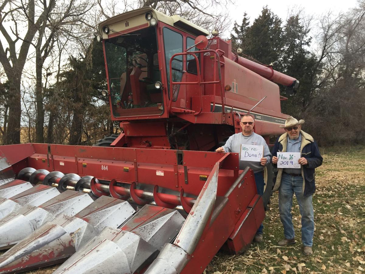 Old combine completes another harvest