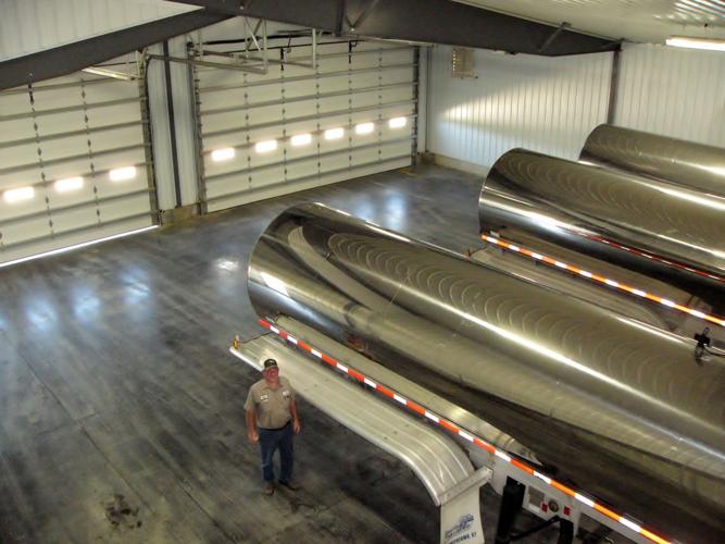 Milk tankers under roof