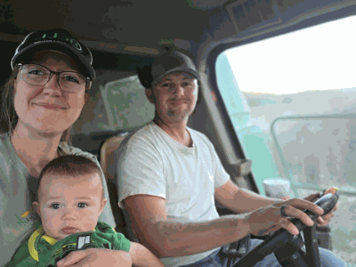 Nathan Woehr and his wife, Amber, with baby Stetson