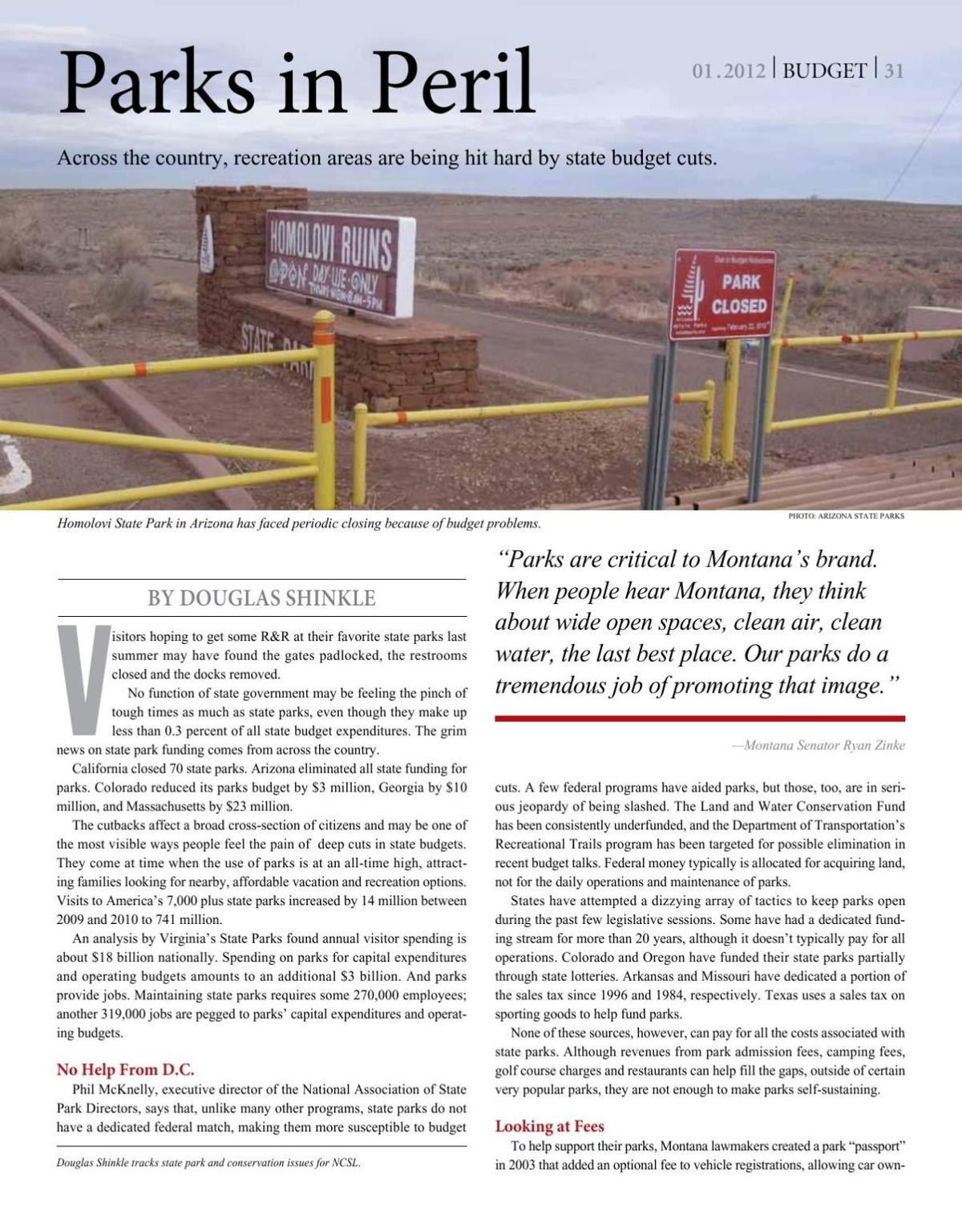 2012 Parks in peril report