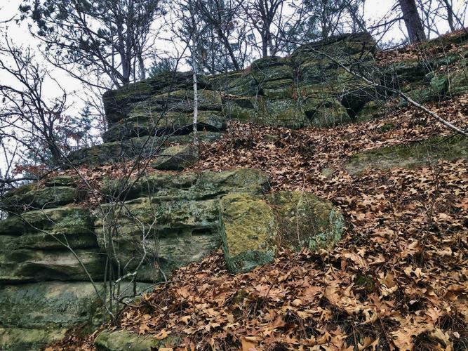Through many years relatives have visited a sandstone-rock outcropping on the Hardie farm.