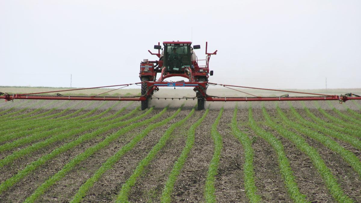 Sprayer in field