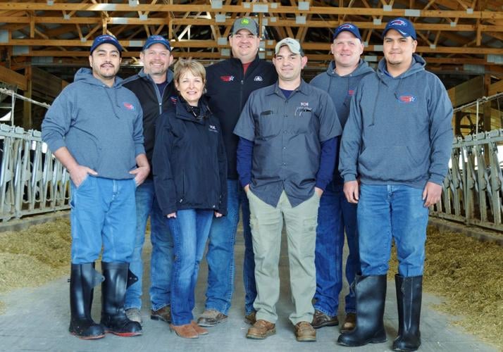 Blue Star Dairy Farm reproduction team with CentralStar representatives