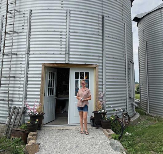 Kimberly Bouk is growing her business in a grain bin