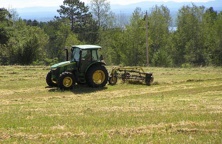 Tractor in field