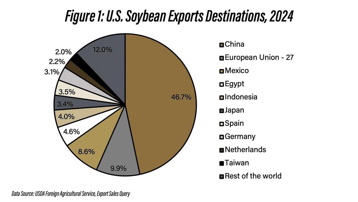 Figure 1: U.S. Soybean Exports Destinations, 2024