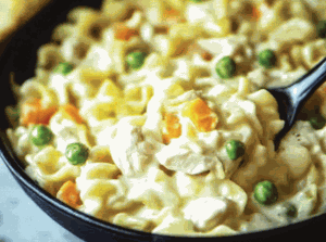 Skillet Chicken Pot Pie Noodle