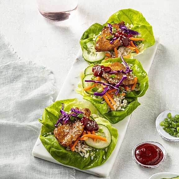 Korean Pork Lettuce Wraps