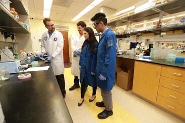 Dillman and colleagues in lab