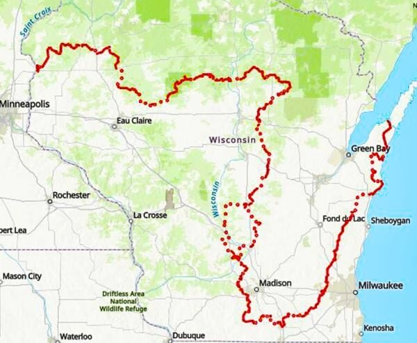 Ice Age Trail map