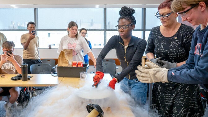 Liquid nitrogen experiment