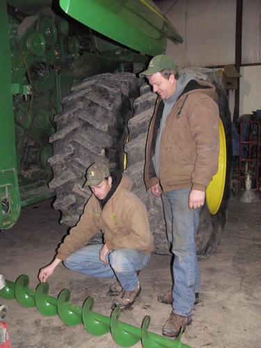 Joe and Mike Maass in shop