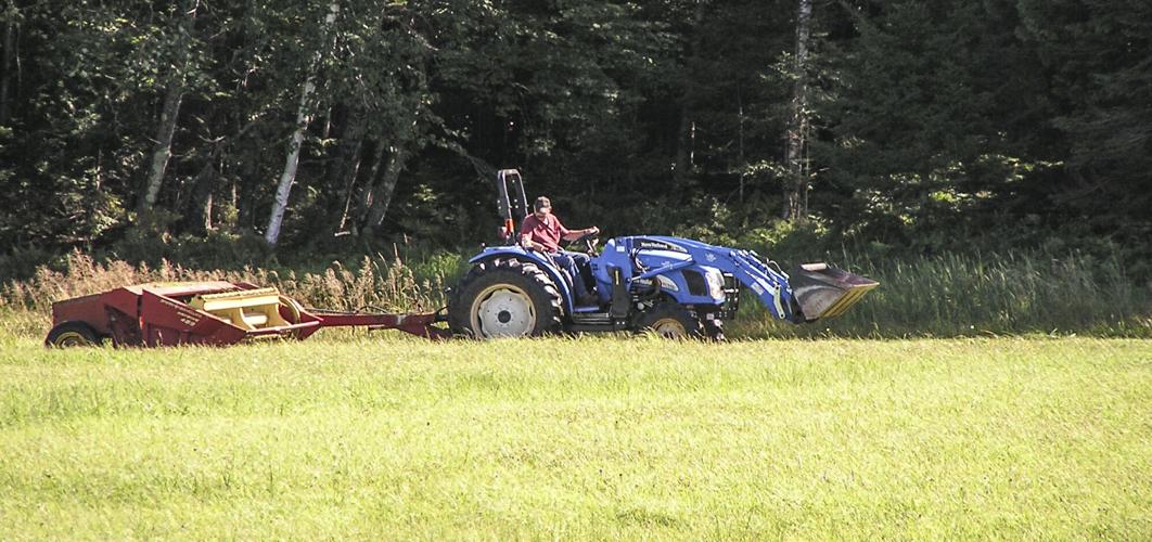 Tractor in field