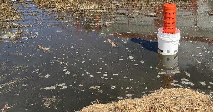 Bottomless bucket manure spill