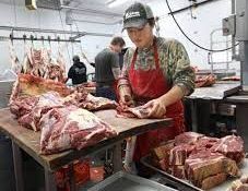 Meat-cutting at Prem Meats
