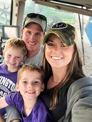 Evan Leake enjoys harvest season with his family
