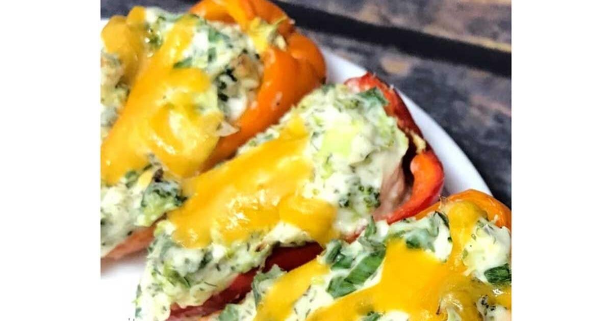 Broccoli and Chive Stuffed Peppers