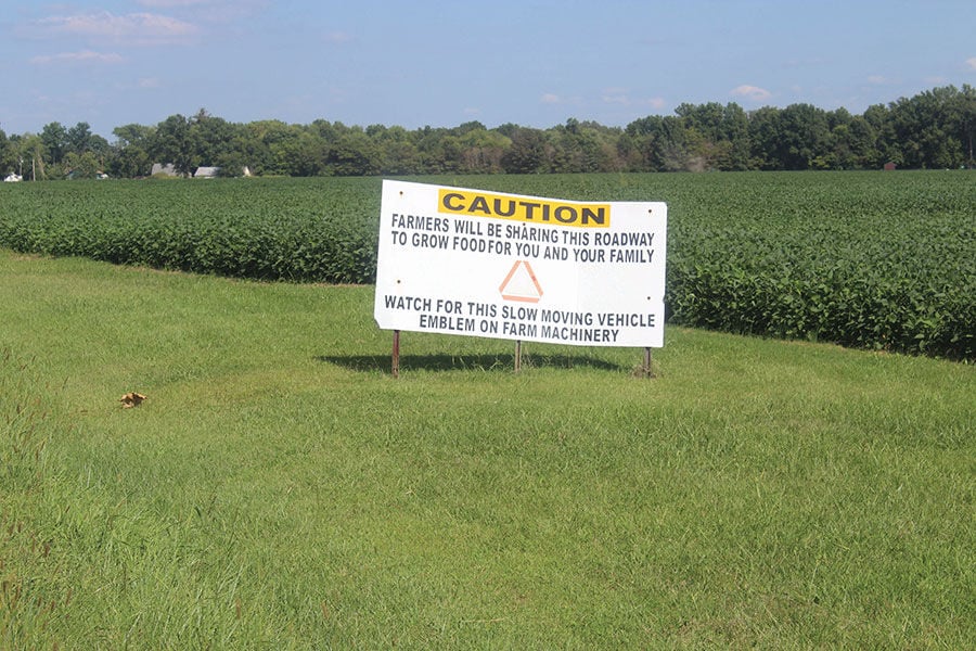 Farm safety sign