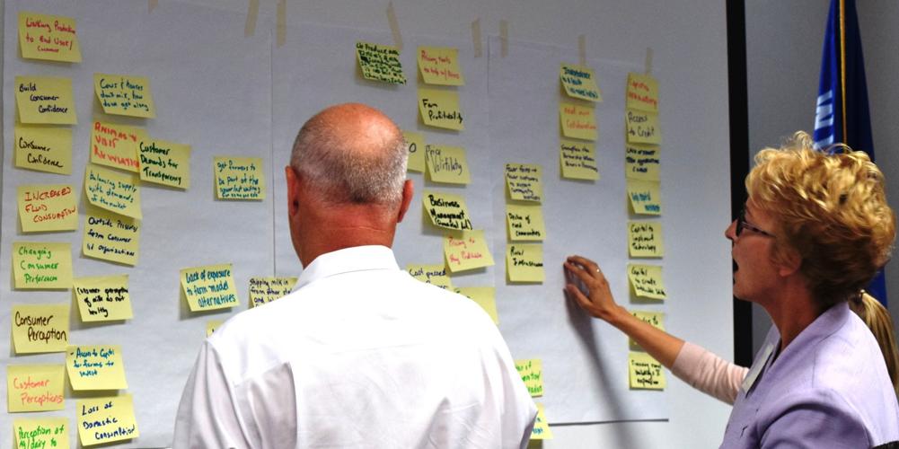 Shelly Mayer at  Dairy Task Force 2.0 inaugural meeting