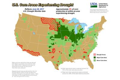 US Corn Drought Map