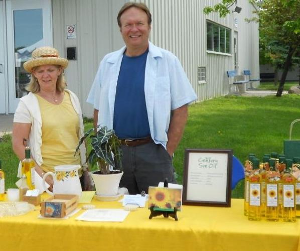 Pam and Dale Johnson produce sunflower oil