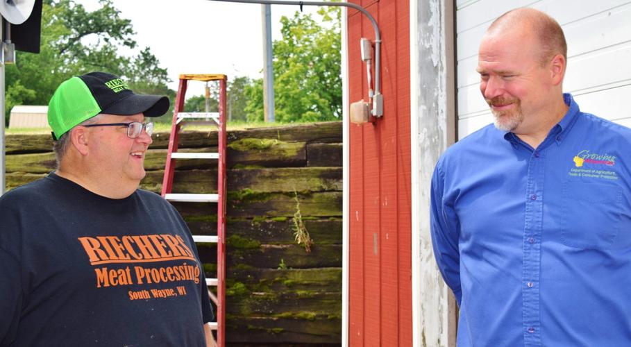 Mike Riechers and Randy Romanski talking