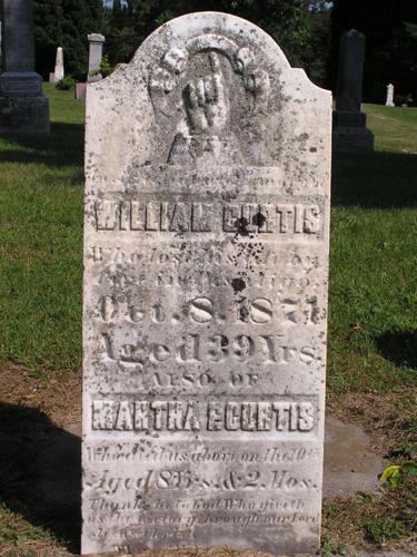 Curtis family gravestone