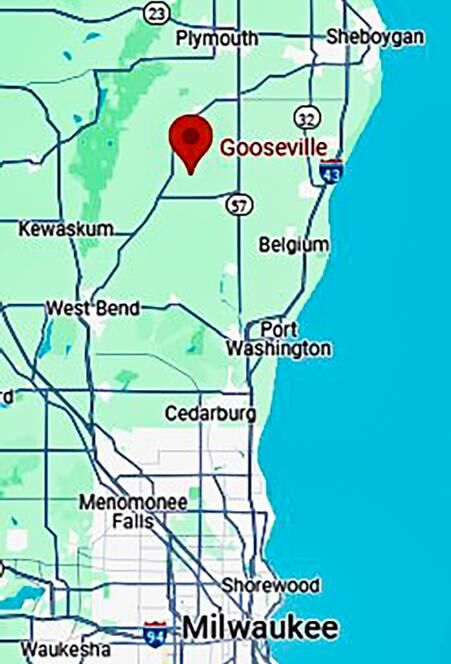 Map of Gooseville, Wisconsin